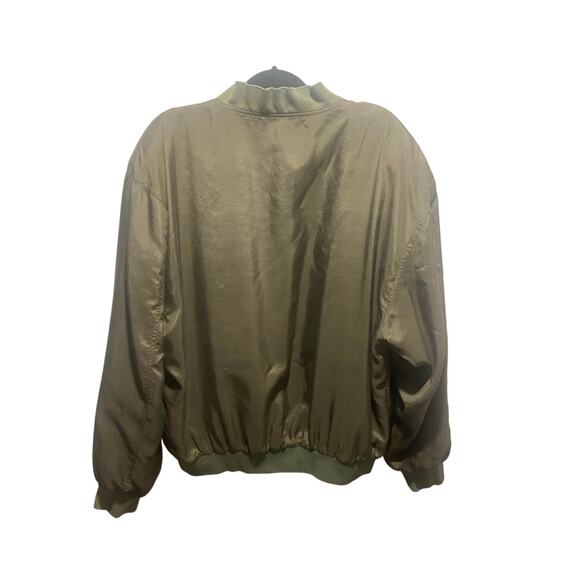 Vintage Summa Olive Green Bomber Jacket – Size Large - Picture 2 of 4